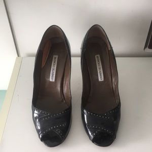 Manolo Blahnik patent leather shoes